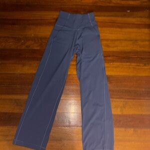 lululemon blue wide leg aline leggings